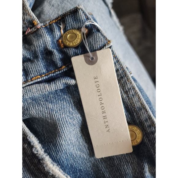 New Anthropologie Pilcro Denim Cutoff Shortalls - 27 Waist - Picture 6 of 6